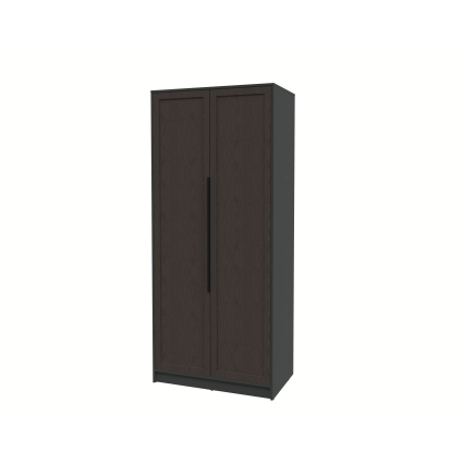 Шкаф распашной Тренд КТ-Ш2 (Антрацит ЛДСП/ Дуб английский ЛМДФ) Ш918 В2128 Г547